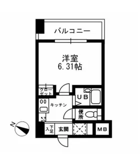 レジディア三越前【2階】の間取り