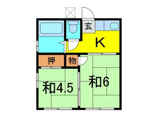 太田ハイツ【2階】の間取り