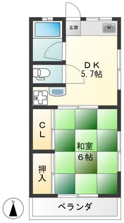 飛田給コーポ【1階】の間取り