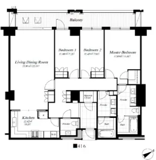 麻布第一マンションズ【5階】の間取り