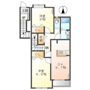 ハッピーライフ共和II【2階】の間取り