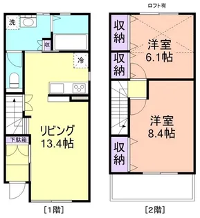 レインボー花山の間取り