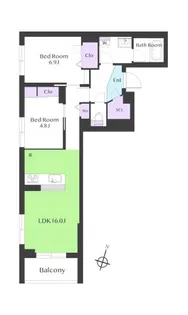 ドミール旗の台【2階】の間取り