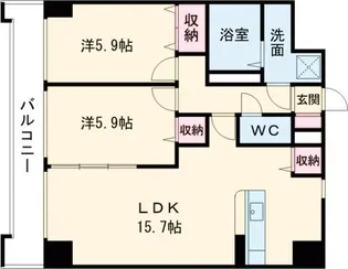 ソレイユ御蔵町(おくらまち)【9階】の間取り