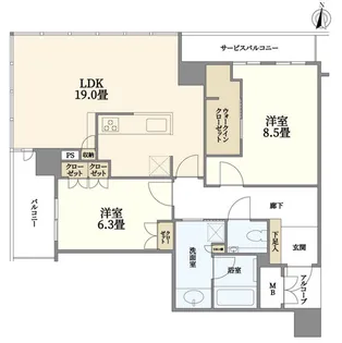 グランドメゾン新梅田タワー【27階】の間取り