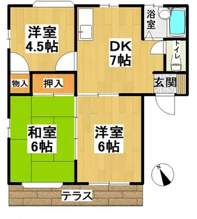 ガーデンヒルC棟【2階】の間取り