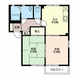 フォーレスしらかばC【1階】の間取り