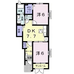 クリアウインドA【1階】の間取り