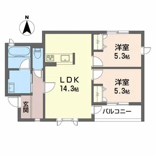 グレイス華陽【1階】の間取り