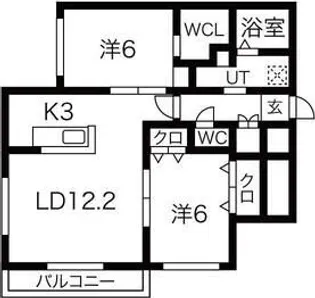 ライズステージ澄川【3階】の間取り