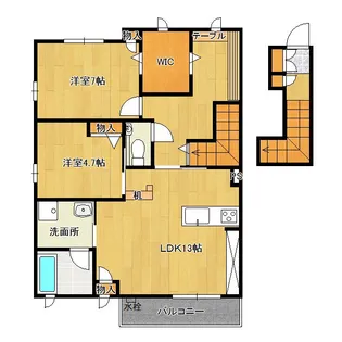 レジオンヒルIII A棟【2階】の間取り