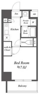 ルクレ菊川【9階】の間取り