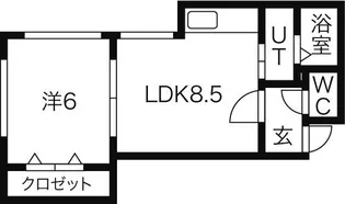 ラ・フェスタ72【1階】の間取り