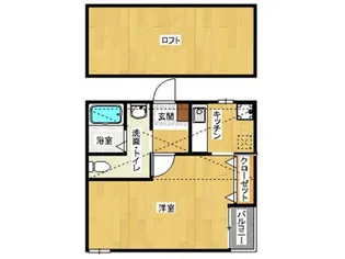 コンフォートベネフィス住吉2【2階】の間取り