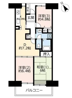 URアクティ北松戸【10階】の間取り