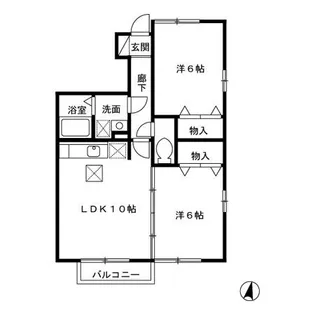ヴィラ・パティオ【1階】の間取り