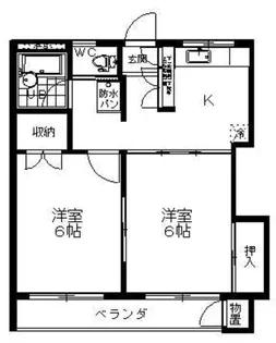 コーポあかね【2階】の間取り