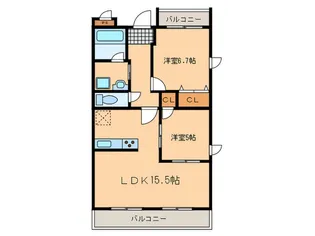 Le Chien Ensemble【2階】の間取り