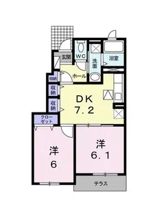 アルカンシェルB【1階】の間取り