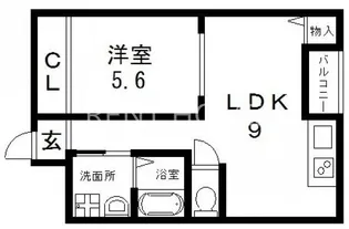サンライズ長瀬【1階】の間取り