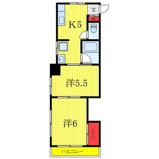 朝日コーポラス【2階】の間取り