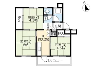UR高根台【3階】の間取り