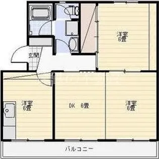 コーポラス幸【1階】の間取り