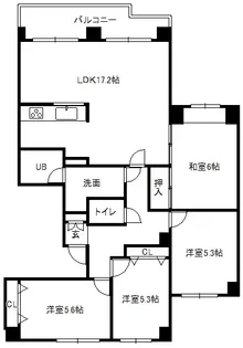 フロンティア南11条【5階】の間取り