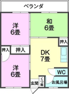リーゼンシーワタリ【2階】の間取り