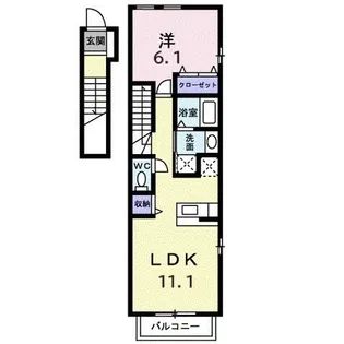 シュルマンドミール【2階】の間取り