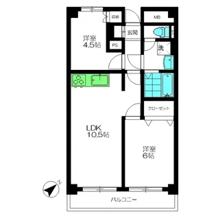 中央ビル【4階】の間取り