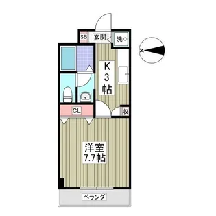 KURADO片柳【3階】の間取り
