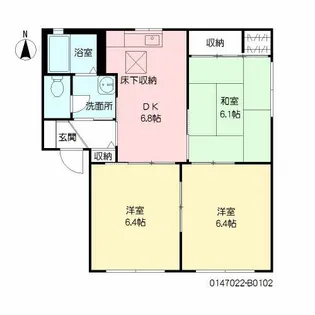 ル・ソレイユ B棟【1階】の間取り