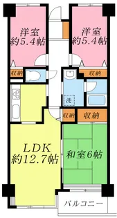リンデンハイム仲町台【2階】の間取り