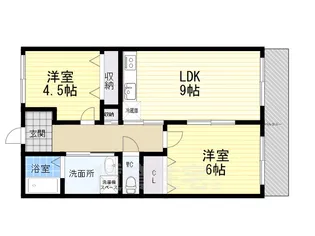 タカソウハイツ河原【2階】の間取り