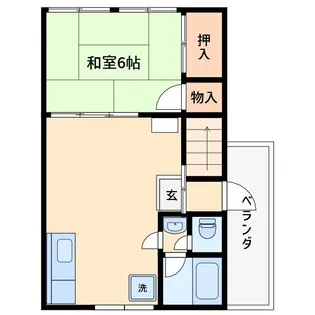 鈴与ウエスト【2階】の間取り