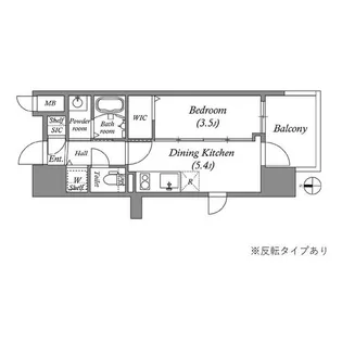 エステムコート難波VIIビヨンド【4階】の間取り