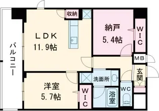 東京マンション【5階】の間取り