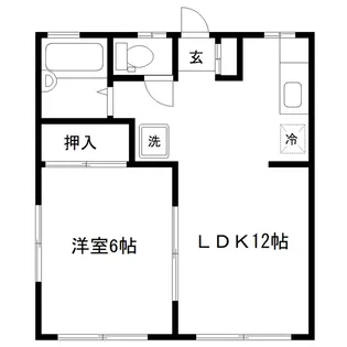 グランディ太白V【1階】の間取り