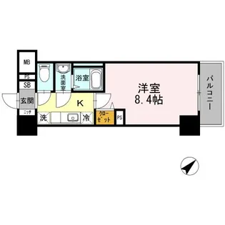JP noie 早稲田【6階】の間取り