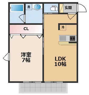 CAオレンジフィール【1階】の間取り