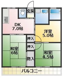 トモエハイツ【1階】の間取り