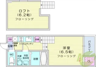 ハーモニーテラス新田6【1階】の間取り