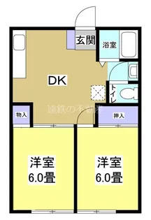 パナハイツ河合 B【2階】の間取り