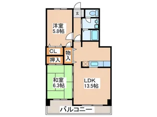 LIVE筑紫野【3階】の間取り