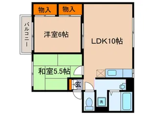 ハイツ南山路【2階】の間取り