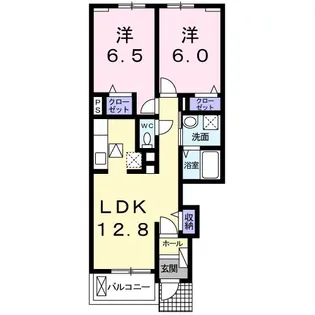カーサ・プラシード【1階】の間取り