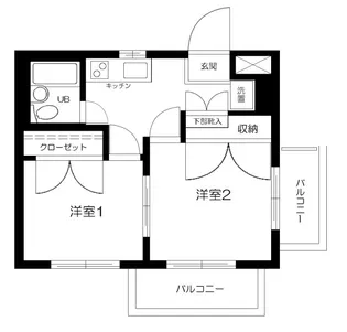 リバティ多摩川【4階】の間取り