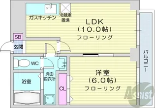 シャトーブラン25【8階】の間取り