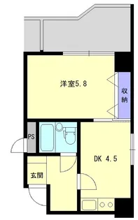 トーカン万代第ニビューハイツ【2階】の間取り